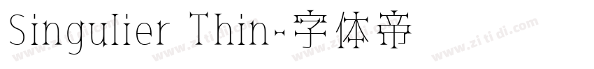 Singulier Thin字体转换